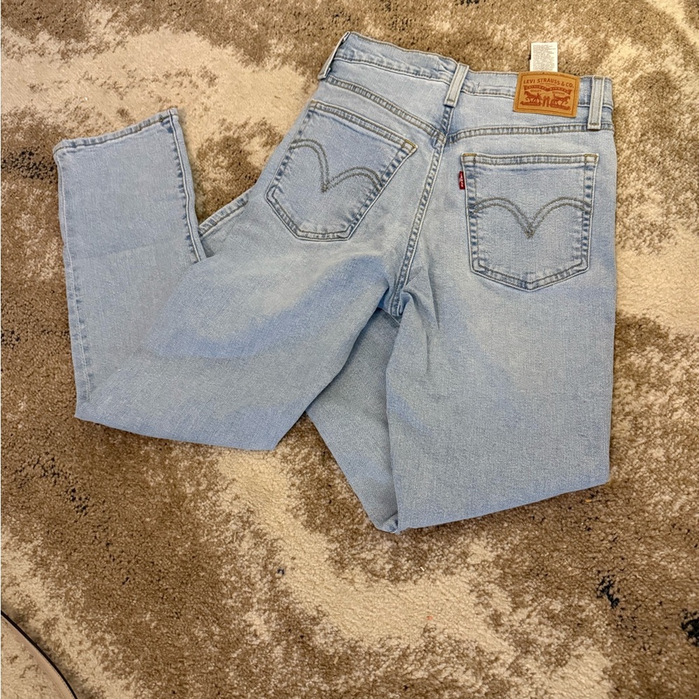 Levi's womens wedge Jeans in Light Blue